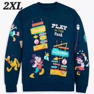 DisneyParks Disneyland Mickey And Friends "Play In The Park" Sweatshirt 2XL NWT